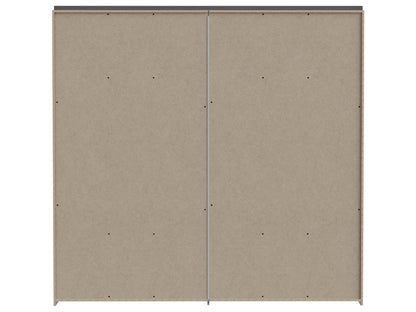 Armoire 2 porte(s) coulissante 0 tiroir(s) PEMBURY coloris Chêne / Anthracite largeur 231 cm